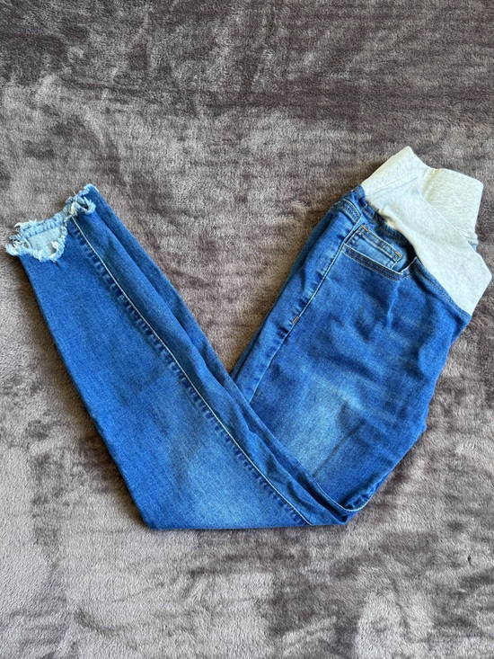 Denim - Women’s Blue Denim Maternity Jeans - Classic Mid Wash